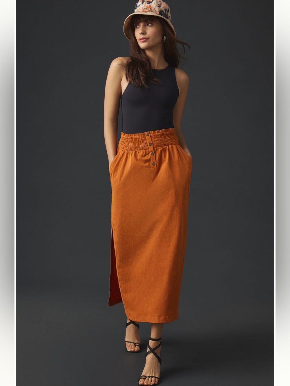By Anthropologie Smocked Skirt